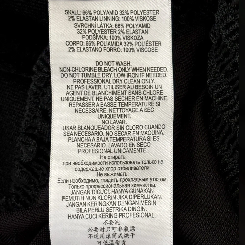 Herve Leger Black Puckered Ruffle Trim Mini Dress XXS NWT - Picture 7 of 7
